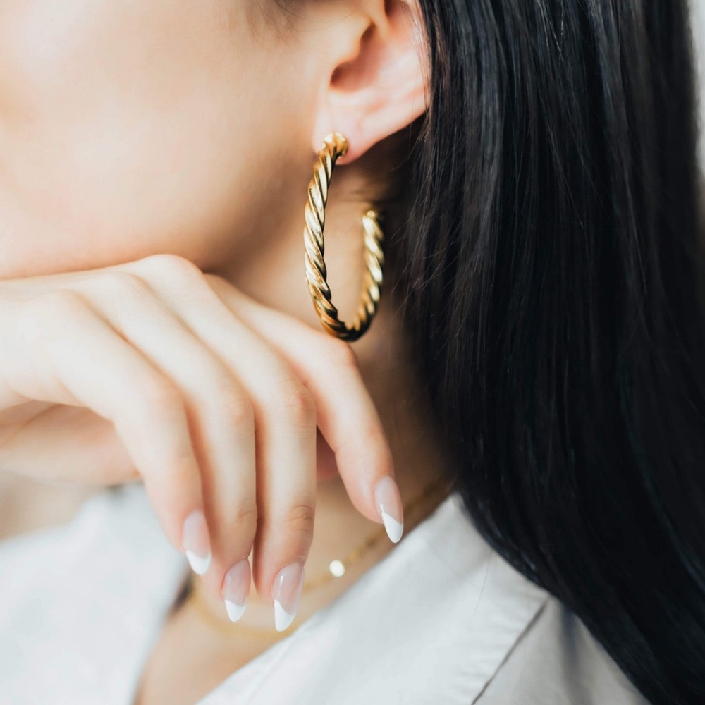 Gold plated 18k earrings